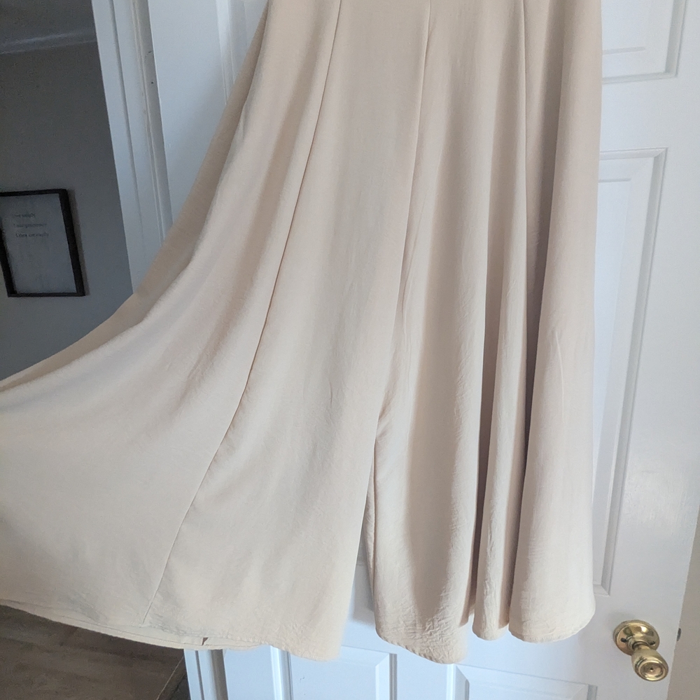 Elegant Cream Maxi Pants